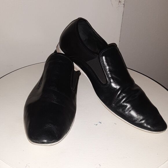 Aldo black leather loafers size 43 - Picture 1 of 6